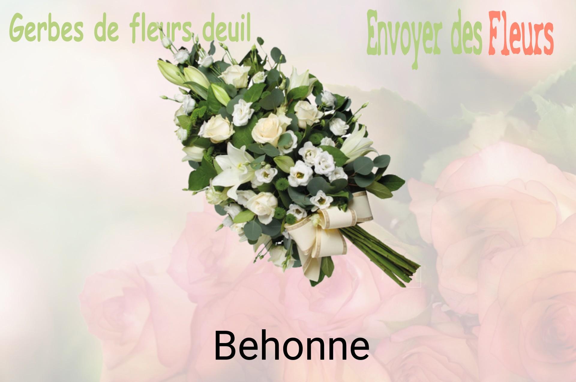 Gerbe de fleurs de deuil livrée à Behonne